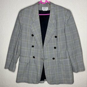 Vintage Gilmor plaid suit jacket size 12
